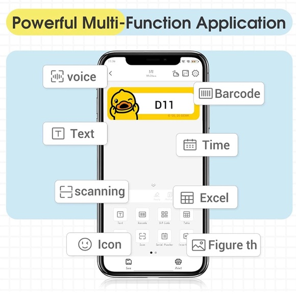Portable Wireless Connection Label Printer - Picture 2 of 7